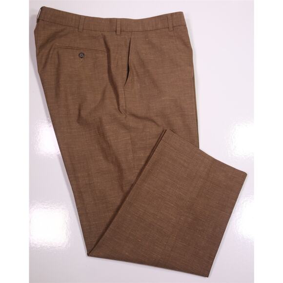 Paige Geran Bespoke Custom Tailored Linen Wool Dress Pants Trousers 42x30 - Picture 1 of 6